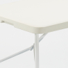 Pelvoux klapbord 122x60cm sammenklappelig spisebord i plast med stålben Udsalg