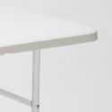 Klapbord 180x74cm sammenklappelig spisebord i plast med stålben Zugspitze Tilbud