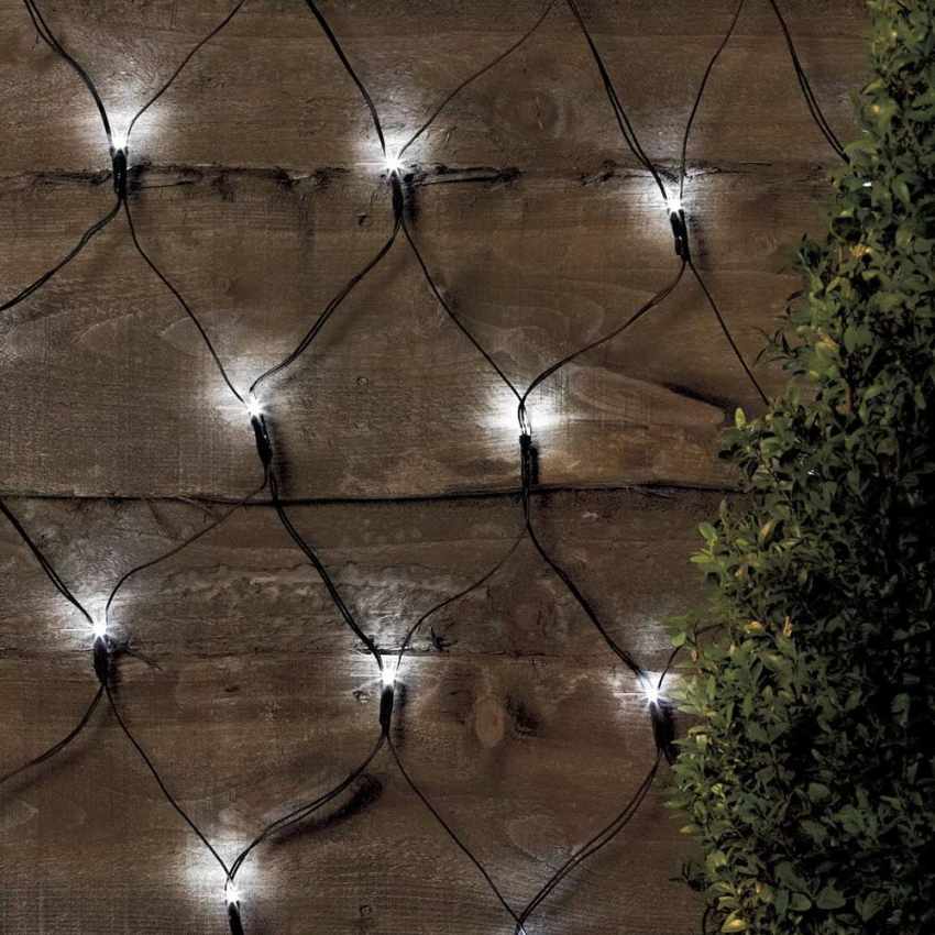 Dekorativt solcelledrevet julelys net med 50 LED lys automatisk tænd sluk Kampagne