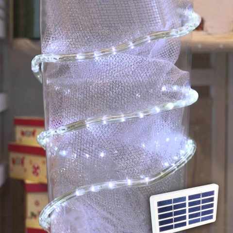 Solcelle lyskæde i rør 50 Led julelys havelampe