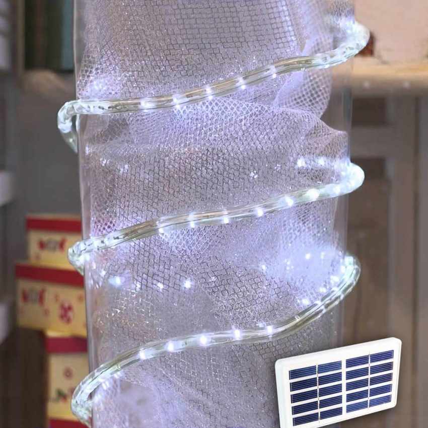 Generel Geografi budbringer Solcelle lyskæde i rør 50 Led julelys havelampe til udendørs indendørs