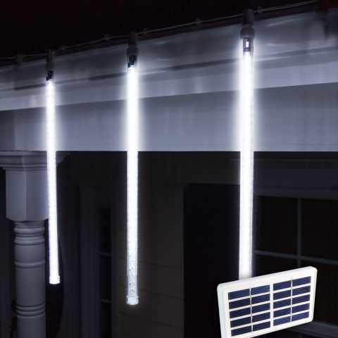 4 Solcelle hvide led lys lampe julelys der ligner istapper til udendørs