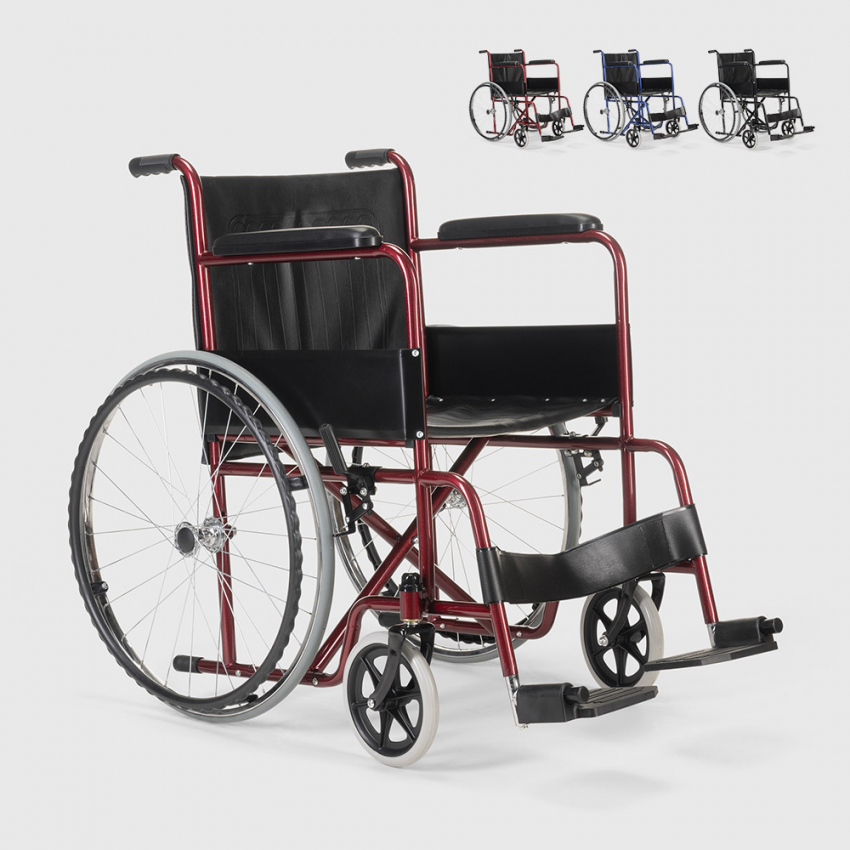 Admin blast Stilk Violet kørestol letvægt sammenklappelig forskellig farve eco læder sæde