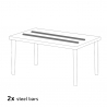 SummerLife hvid havebord sæt: 6 Bohème farvet stole og 150x90 cm bord 