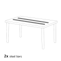 SummerLife hvid havebord sæt: 6 Paris farvet stole og 150x90 cm bord 