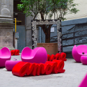 Amore Slide bænk indendørs udendørs have bogstaver af plast i mange farver 