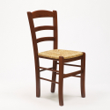 Paesana AHD spisebords stol vintage design af bøgetræ flettet sæde Udsalg