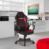 Buriram Fire rød design ergonomisk gamer kontorstol i eco læder til gaming På Tilbud