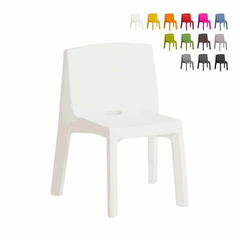 Q4 Slide design spisebords stol af polyethylene i forskellige farver