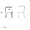 Q4 Slide design spisebords stol af polyethylene i forskellige farver 