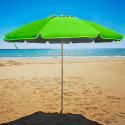 Roma 240cm stor strand parasol aluminium med højdejustering vindresistent Valgfri