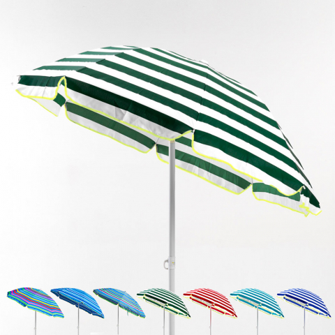 Taormina 200 cm strand og terrasse parasol i bomuld med tilt funktion Kampagne