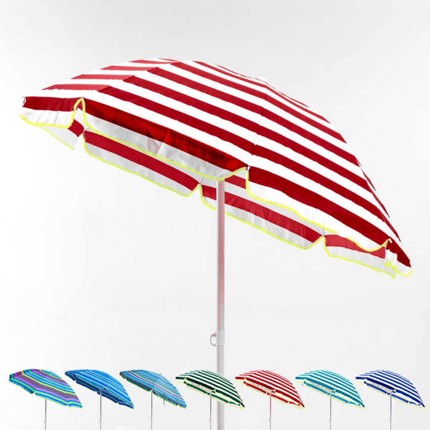 Taormina 200 cm strand og terrasse parasol i bomuld med tilt funktion Model