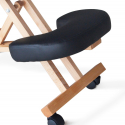 Balancewood ergonomisk knæstol kontorstol højdejusterbar træ kunstlæder 