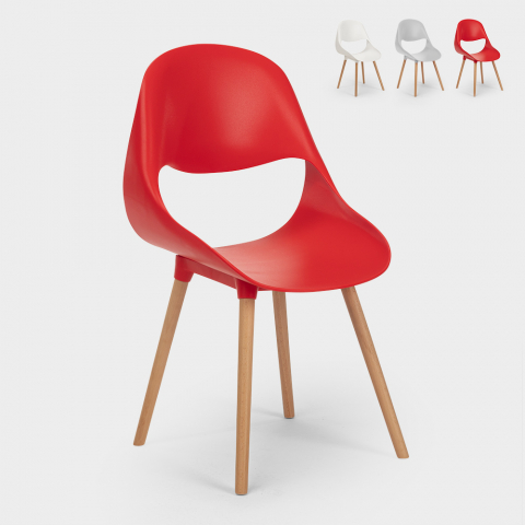 Shell AHD design spisebords stol med træben lavet af plast i flere farver Kampagne