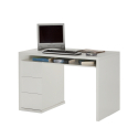 Franklyn blankt hvid skrivebord 110x60cm med 3 skuffer og 1 lang hylde Tilbud