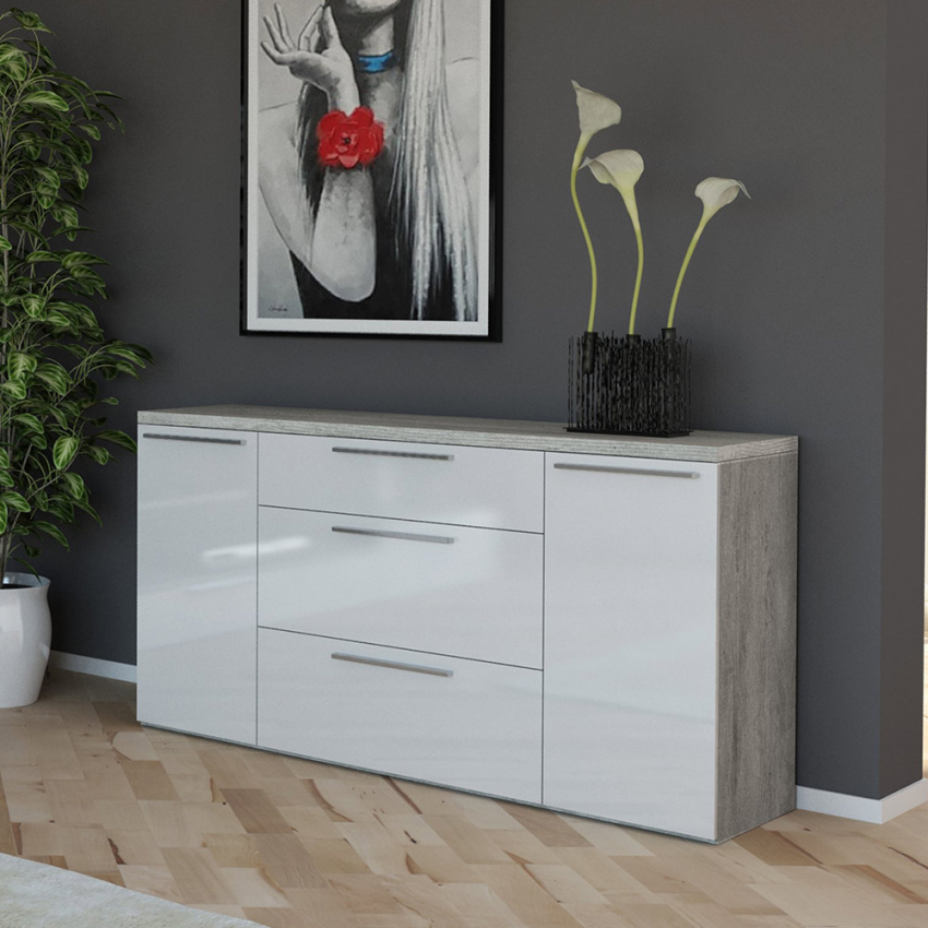 Senkki 160x45cm moderni design valkoinen olohuone keittiö farve Kampagne