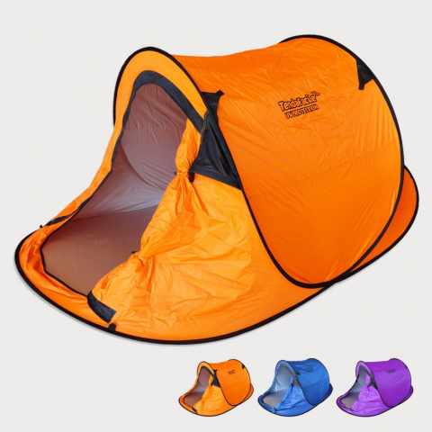 TendaFacile XL camping strandtelt læsejl med myggenet til 2 personer