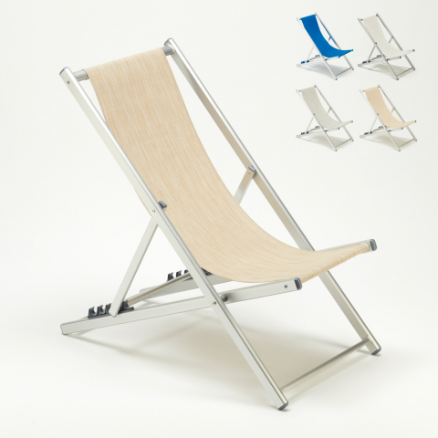 Riccione sammenfoldelig aluminiums textile strandstol havestol