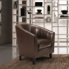Seashell lænestol i klassisk design i eco læder til stue og venteværelse På Tilbud