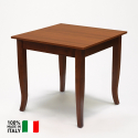 Gerry lille kvadratisk 80x80 træ spisebord vintage design af bøgetræ Tilbud