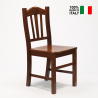 Silvana AHD massiv bøgetræ spisebords stol vintage design lakeret Tilbud