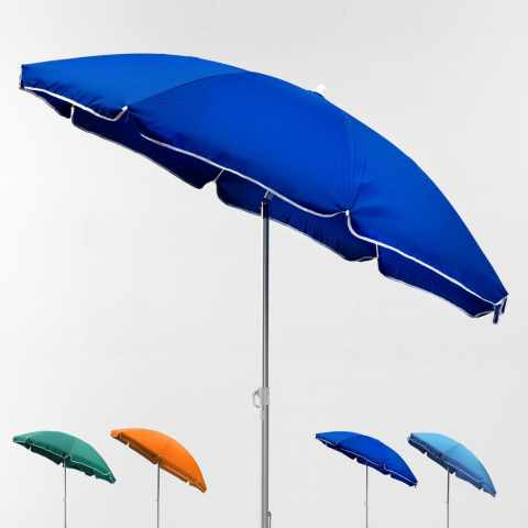 Lignano 180cm ventileret letvægts strand parasol af aluminium med tilt