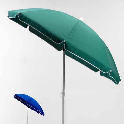 Lignano 200cm strand parasol med aluminiumsstang og forstærkede ribbe