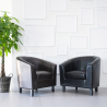 Seashell lænestol i klassisk design i eco læder til stue og venteværelse Udvalg