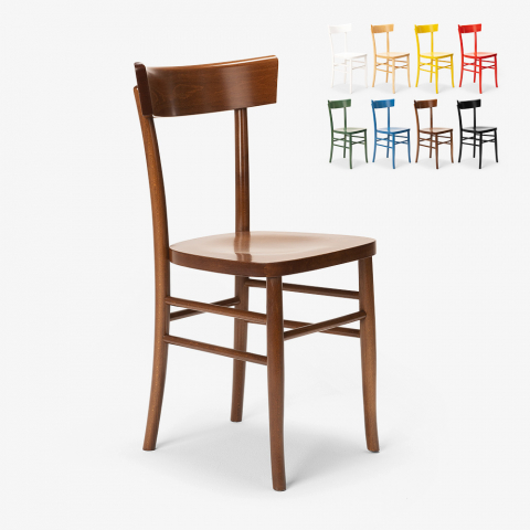 Milano AHD spisebords træ stol klassisk design lavet af massivt bøgetræ Kampagne