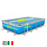 New Plast Futura 650 blå 650x265x125cm rektangulær fritstående ramme pool På Tilbud
