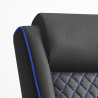 Challenge gamer lænestol eco læder indbygget fodskammel vippefunktion Billig