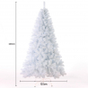 Zermatt 240 cm høj kunstigt plastik hvid juletræ miljøvenlig med fod Rabatter