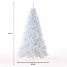 Aspen 210 cm høj kunstigt plastik hvid juletræ miljøvenlig med fod Rabatter
