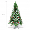 Bergen 180 cm høj kunstigt plastik grøn juletræ med fod dekorationer Rabatter