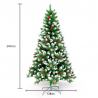 Oslo 240 cm høj kunstigt plastik grøn juletræ med fod dekorationer Rabatter
