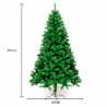 Göteborg 210 cm høj kunstigt plastik grøn juletræ miljøvenlig med fod Tilbud