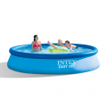 Intex 28142 Easy Set 396x84cm rund fritstående oppustelig pool badebassin Kampagne