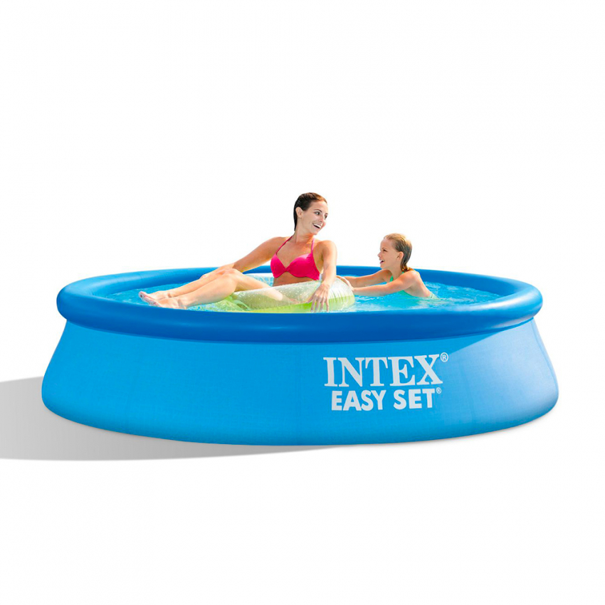 Sociale Studier Metropolitan Grænseværdi Intex 28130 Easy Set 366x76cm rund fritstående oppustelig pool badebassin