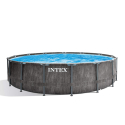Intex 26742 Prism Frame 457x122cm rund fritstående ramme pool badebassin På Tilbud