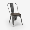 Steel Wood AHD spisebords stol industrielt farverig metal med træ sæde 