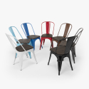 Steel Wood AHD spisebords stol industrielt farverig metal med træ sæde 