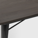Caupona stål spisestue bord 120x60 cm industrielt design træ bordplade Udsalg