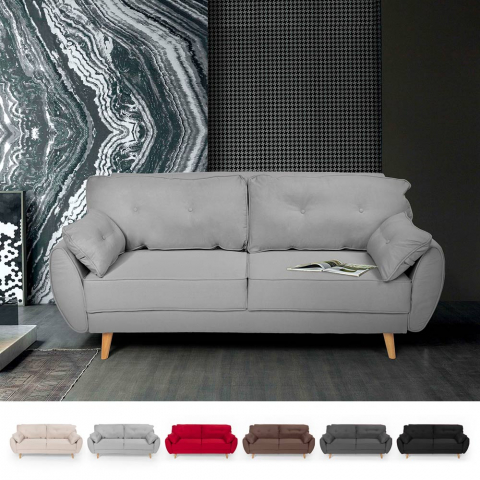 Fortaleza 3-personers sofa sovesofa nordisk design stof i flere farver Kampagne