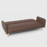 Merida 3-personers sofa futon sovesofa nordisk design stof i flere farver 