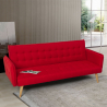 Malibu 3-personers sofa futon sovesofa nordisk design stof i flere farver Pris