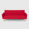 Malibu 3-personers sofa futon sovesofa nordisk design stof i flere farver Billig