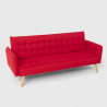 Malibu 3-personers sofa futon sovesofa nordisk design stof i flere farver Køb