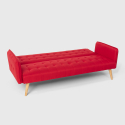 Malibu 3-personers sofa futon sovesofa nordisk design stof i flere farver 