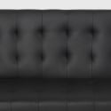 Natal Evo 3-personers chaiselong sofa futon sovesofa i sort eco læder Rabatter